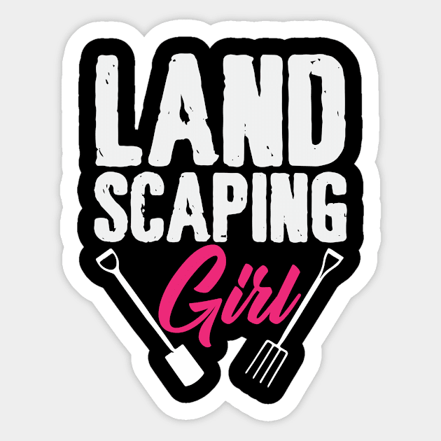 Landscaping Girl Gardener Landscaper Sticker by DesignatedDesigner